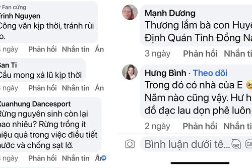 Thông tin liên quan đến mưa lũ trên Facebook Báo Đồng Nai được quan tâm