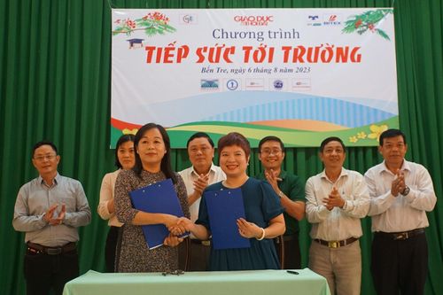 Sở GD&ĐT tỉnh Bến Tre ký thỏa thuận hợp tác với báo Giáo dục và Thời đại