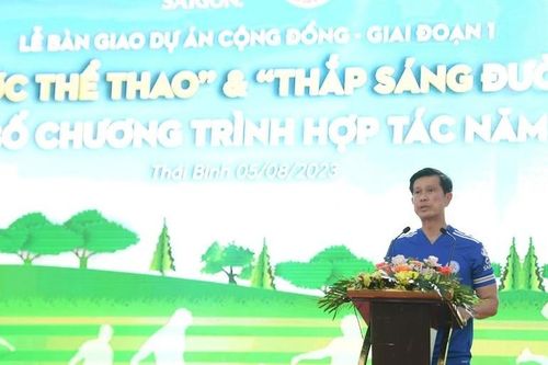 Sabeco góp sức thắp sáng đường, nâng bước thể thao vùng nông thôn