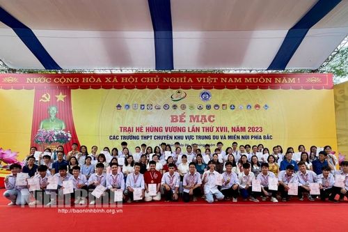 100% học sinh Trường THPT chuyên Lương Văn Tụy đạt giải chính thức tại Trại hè Hùng Vương năm 2023