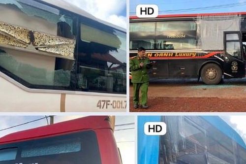 Đi nhậu về, nhóm thanh niên nhặt đá ném xe khách vì bị chói mắt