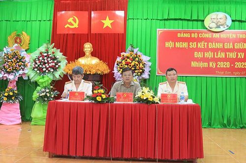Đảng bộ Công an huyện Thoại Sơn sơ kết giữa nhiệm kỳ 2020 - 2025