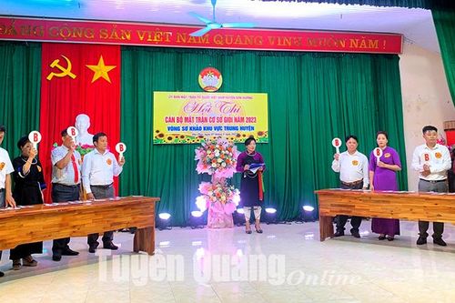 Sơn Dương tổ chức hội thi 'Cán bộ Mặt trận cơ sở giỏi' năm 2023