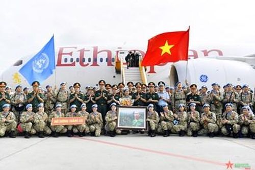 Đội Công binh số 2 lên đường thực hiện nhiệm vụ quốc tế ở Abyei