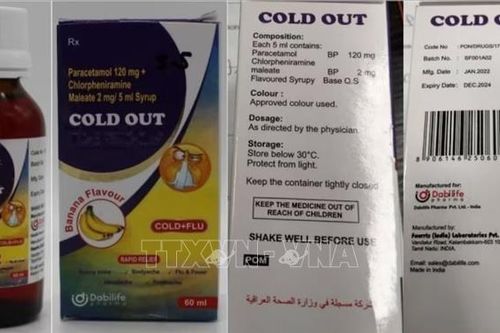 WHO cảnh báo về chất độc hại trong siro trị cảm lạnh Cold Out