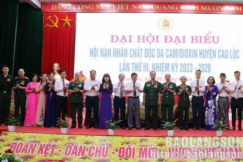 Đại hội Đại biểu Hội Nạn nhân chất độc da cam huyện Cao Lộc nhiệm kỳ 2023 – 2028