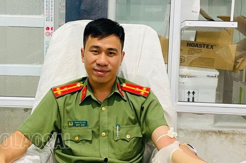 Chiến sĩ công an kịp thời hiến máu cứu sống thai phụ đang nguy kịch