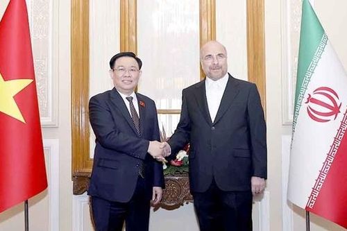 Chủ tịch Quốc hội Vương Đình Huệ hội đàm với Chủ tịch Quốc hội Iran Mohammad Bagher Ghalibaf