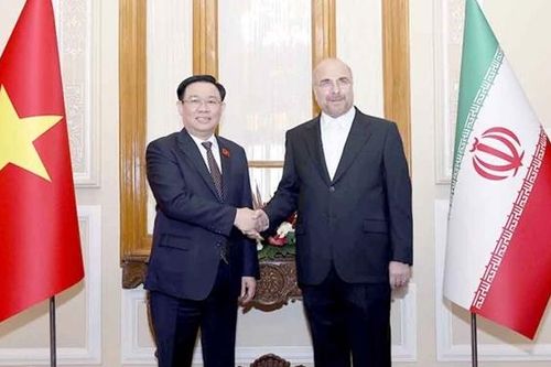 Chủ tịch Quốc hội Vương Đình Huệ hội đàm với Chủ tịch Quốc hội Iran Mohammad Bagher Ghalibaf