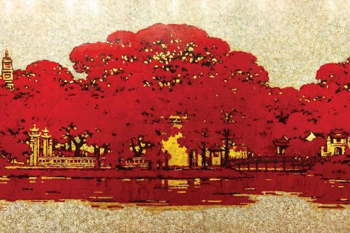 Phố Hà Nội lộng lẫy trong tranh của họa sĩ Nguyễn Anh Thường