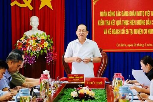 Phó Chủ tịch Hoàng Công Thủy kiểm tra công tác tôn giáo tại huyện Cư Kuin (Đắk Lắk)