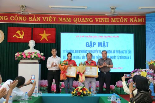 Quảng Ngãi: Khen thưởng VĐV đạt thành tích xuất sắc tại ASEAN Para Games 12