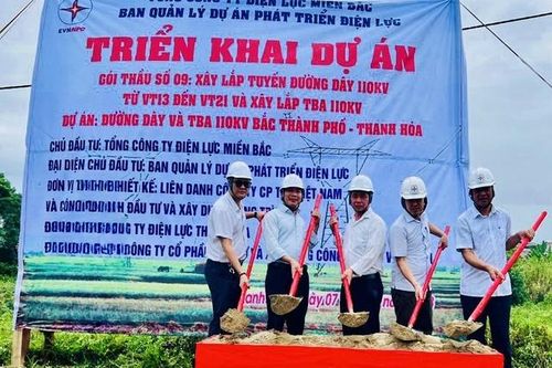 Thi công dự án đường dây và trạm biến áp 110 kV Bắc Thành phố - Thanh Hóa