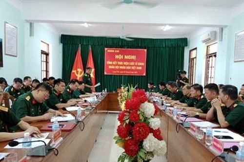 Đoàn Kinh tế-Quốc phòng 338 (Quân khu 1) tổ chức Hội nghị tổng kết Luật Sĩ quan Quân đội nhân dân Việt Nam