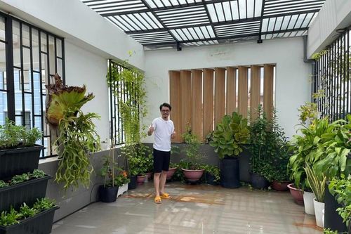 Khu vườn xanh mướt trên sân thượng nhà Hứa Minh Đạt - Lâm Vỹ Dạ