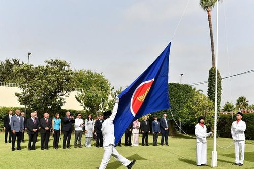 Trang nghiêm Lễ thượng cờ ASEAN tại Morocco