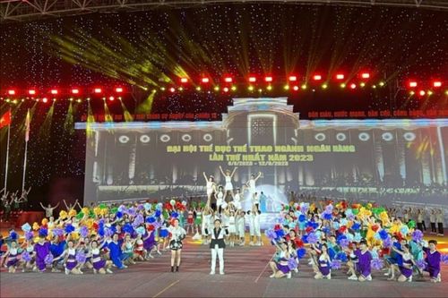 Lễ khai mạc Đại hội Thể dục thể thao (TDTT) ngành Ngân hàng lần thứ nhất năm 2023