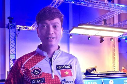 Dương Quốc Hoàng thắng trận đầu giải pool 9 bóng châu Âu mở rộng
