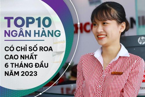 TOP 10 ngân hàng có ROA cao nhất nửa đầu năm 2023