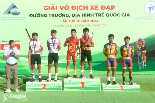 Giải vô địch xe đạp đường trường trẻ quốc gia lần thứ 28-2023: Đồng Nai giành HCV bộ đôi tốc độ nam 17-18 tuổi