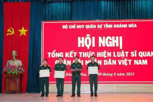 Bộ Chỉ huy Quân sự tỉnh Khánh Hòa: Tổng kết thực hiện Luật Sĩ quan Quân đội nhân dân Việt Nam