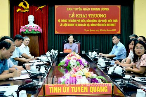 Khai trương Hệ thống thí điểm phổ biến, bồi dưỡng, cập nhật kiến thức lý luận chính trị cho cán bộ, đảng viên trên internet
