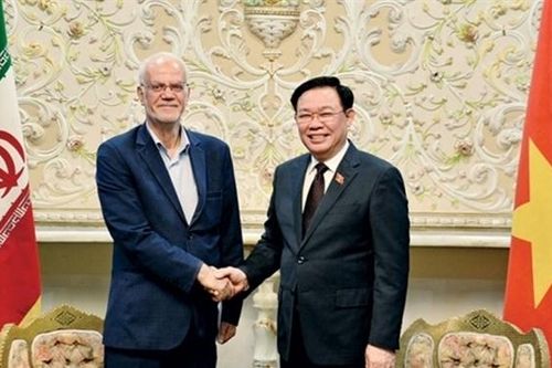 Chủ tịch Quốc hội Vương Đình Huệ tiếp Chủ tịch Hội hữu nghị Iran - Việt Nam