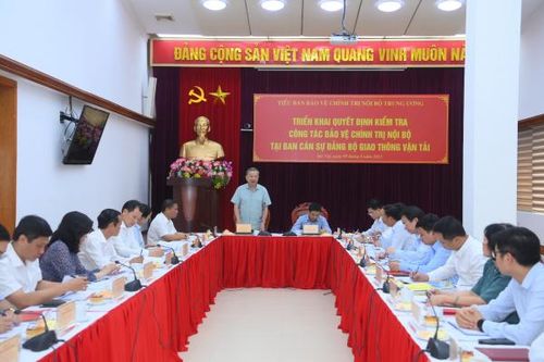 Kiểm tra công tác bảo vệ chính trị nội bộ tại Ban Cán sự đảng Bộ Giao thông vận tải