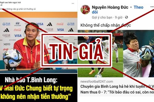 Rộ trang tin rác bịa đặt bôi bác tuyển nữ Việt Nam, mạo danh HLV Park Hang Seo lừa đảo