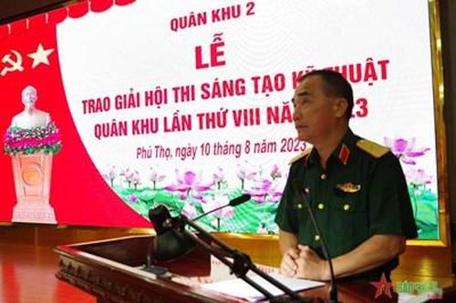Quân khu 2 trao giải Hội thi sáng tạo kỹ thuật lần thứ VIII năm 2023