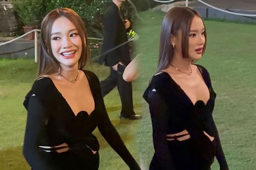 Nhã Phương diện đầm khoét xẻ khoe 'bầu vượt mặt' tại show Võ Hoàng Yến
