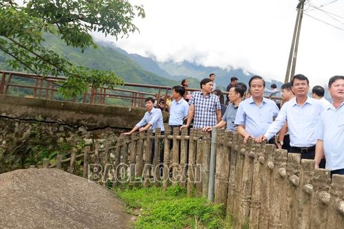 Bí thư Tỉnh ủy Đặng Xuân Phong kiểm tra công tác khắc phục hậu quả mưa lũ tại thị xã Sa Pa