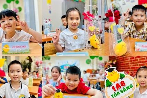 Thầy cô trường tiểu học Phan Đình Giót tổ chức lễ đón các bé 'gà con' lớp 1 vui tưng bừng