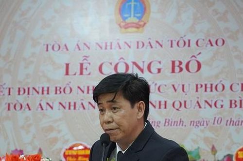 TAND tỉnh Quảng Bình có tân phó Chánh án