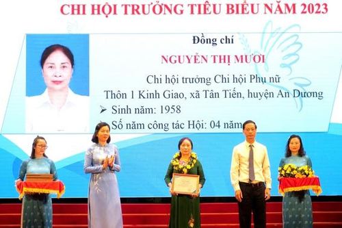 Hải Phòng biểu dương 40 Chi hội trưởng Phụ nữ tiêu biểu năm 2023