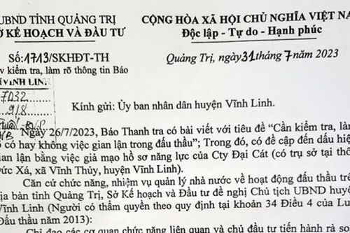 Yêu cầu làm rõ dấu hiệu gian lận trong đấu thầu