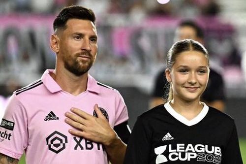 Con gái David Beckham 'gây sốt' qua khoảnh khắc chung khung hình với Lionel Messi