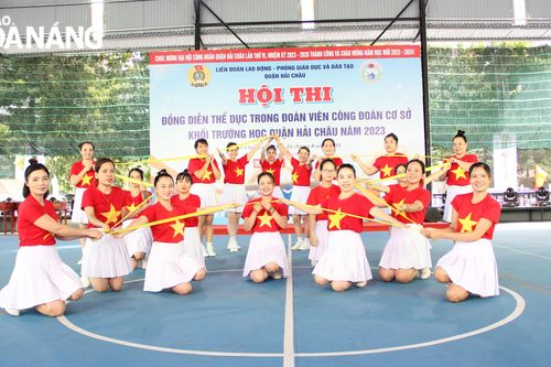 Hơn 900 vận động viên tham dự hội thi đồng diễn thể dục quận Hải Châu