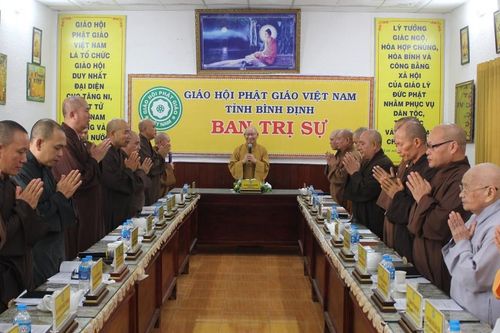 Bình Định: Ban Thường trực Ban Trị sự GHPGVN tỉnh họp thường kỳ triển khai Phật sự