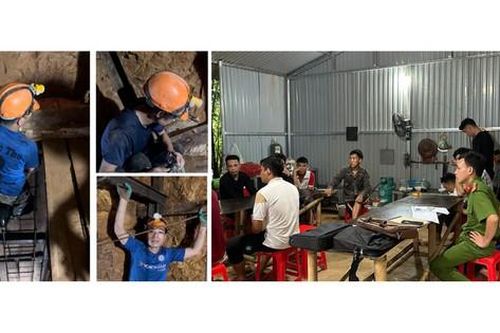 Xây tường, quây tôn quanh khu vực đồi Luồng để khai thác vàng