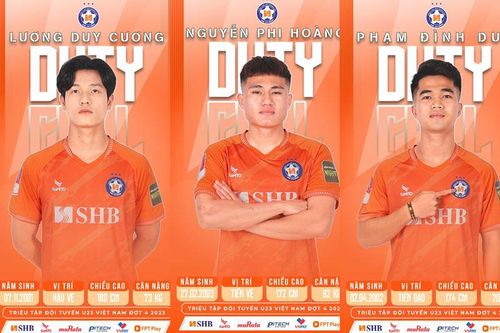 U23 Việt Nam bổ sung thêm 3 cầu thủ từ SHB Đà Nẵng
