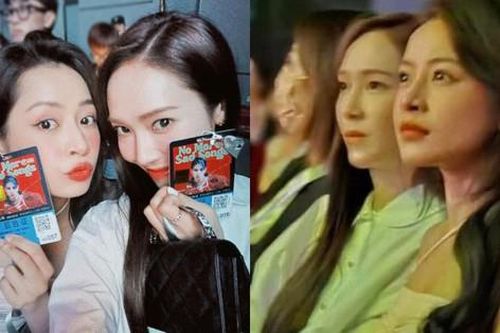 Chi Pu ngồi cạnh Jessica xem hòa nhạc của Amber Liu