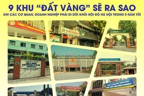 9 khu 'đất vàng' sẽ ra sao khi các cơ quan, doanh nghiệp phải di dời khỏi nội đô Hà Nội trong 5 năm tới