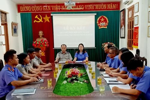 VKSND huyện Ân Thi: Ký kết Quy chế phối hợp liên ngành trong công tác thi hành án dân sự