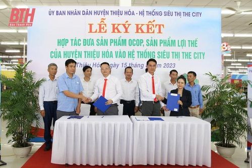 9 sản phẩm OCOP, sản phẩm lợi thế của huyện Thiệu Hóa có mặt tại hệ thống siêu thị The City