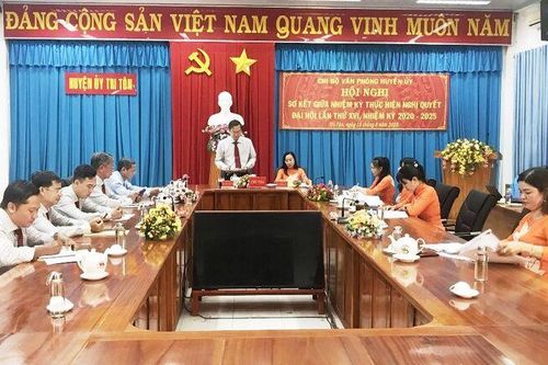 Văn phòng Huyện ủy Tri Tôn thực hiện tốt vai trò tham mưu, giúp việc