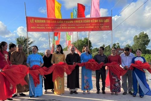 Hội Phước Thiện khánh thành cầu nông thôn tại tỉnh Cà Mau