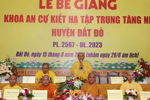 BR-VT: Ban Trị sự Phật giáo H.Đất Đỏ bế giảng khóa An cư kiết hạ Phật lịch 2567