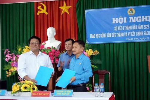 Liên đoàn Lao động huyện Thoại Sơn sơ kết nhiệm vụ 6 tháng đầu năm 2023