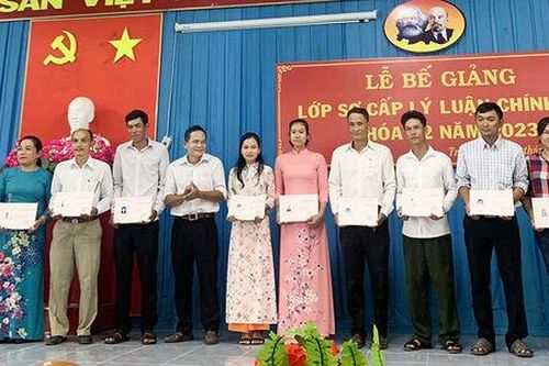 Thêm 96 đảng viên huyện Tri Tôn hoàn thành lớp Sơ cấp lý luận chính trị